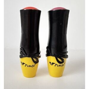 Amuse Lipstick Lot of 2 – Black & Yellow Tube Bow Design – Vintage Y2K